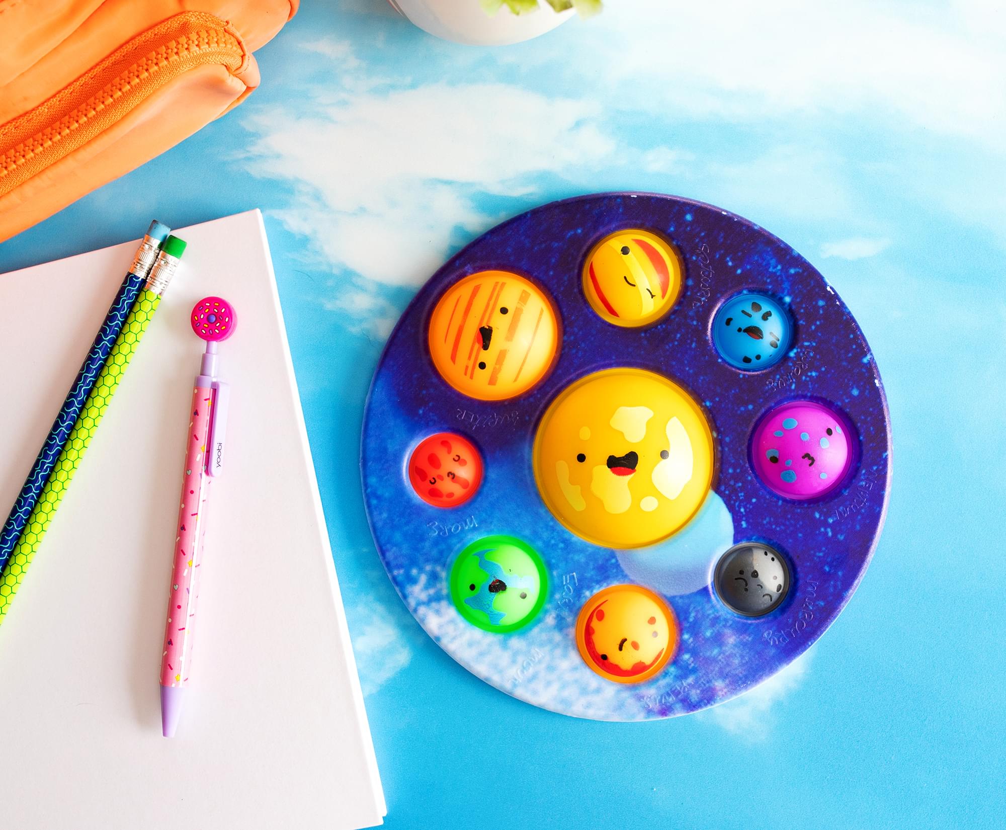 Pop Fidget Toy Solar System 9-Button Bubble Popping Game