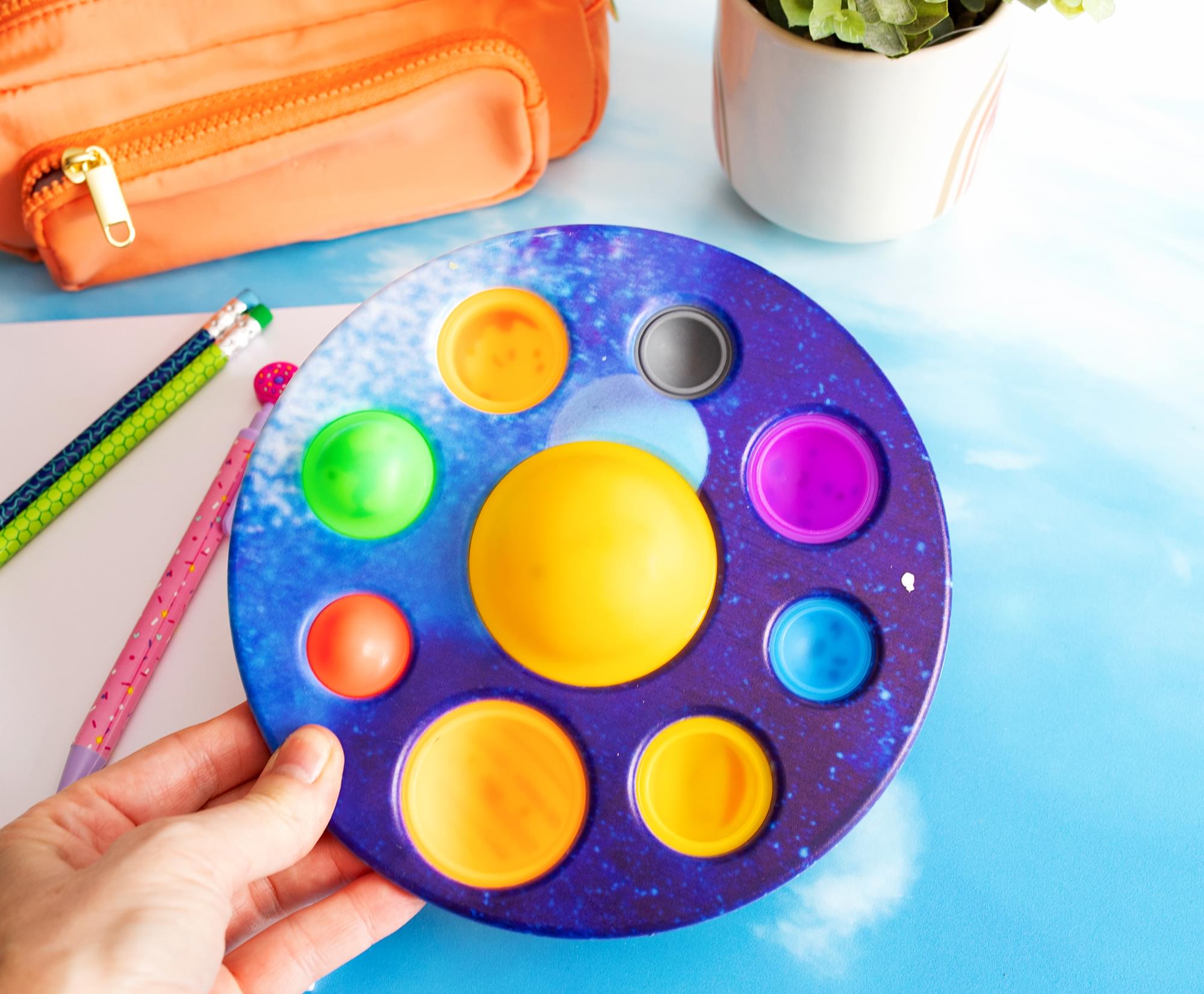 Pop Fidget Toy Solar System 9-Button Bubble Popping Game