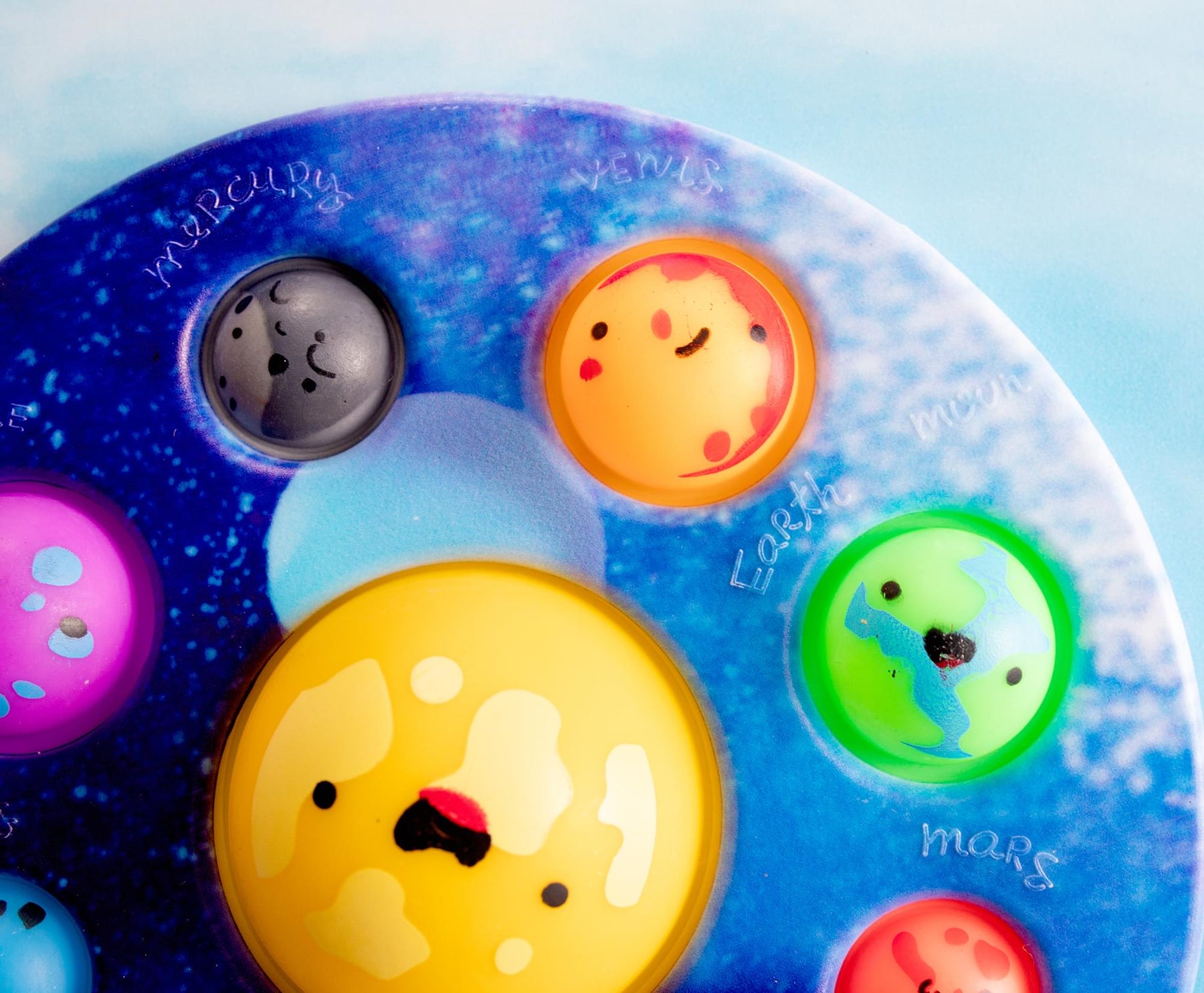 Pop Fidget Toy Solar System 9-Button Bubble Popping Game