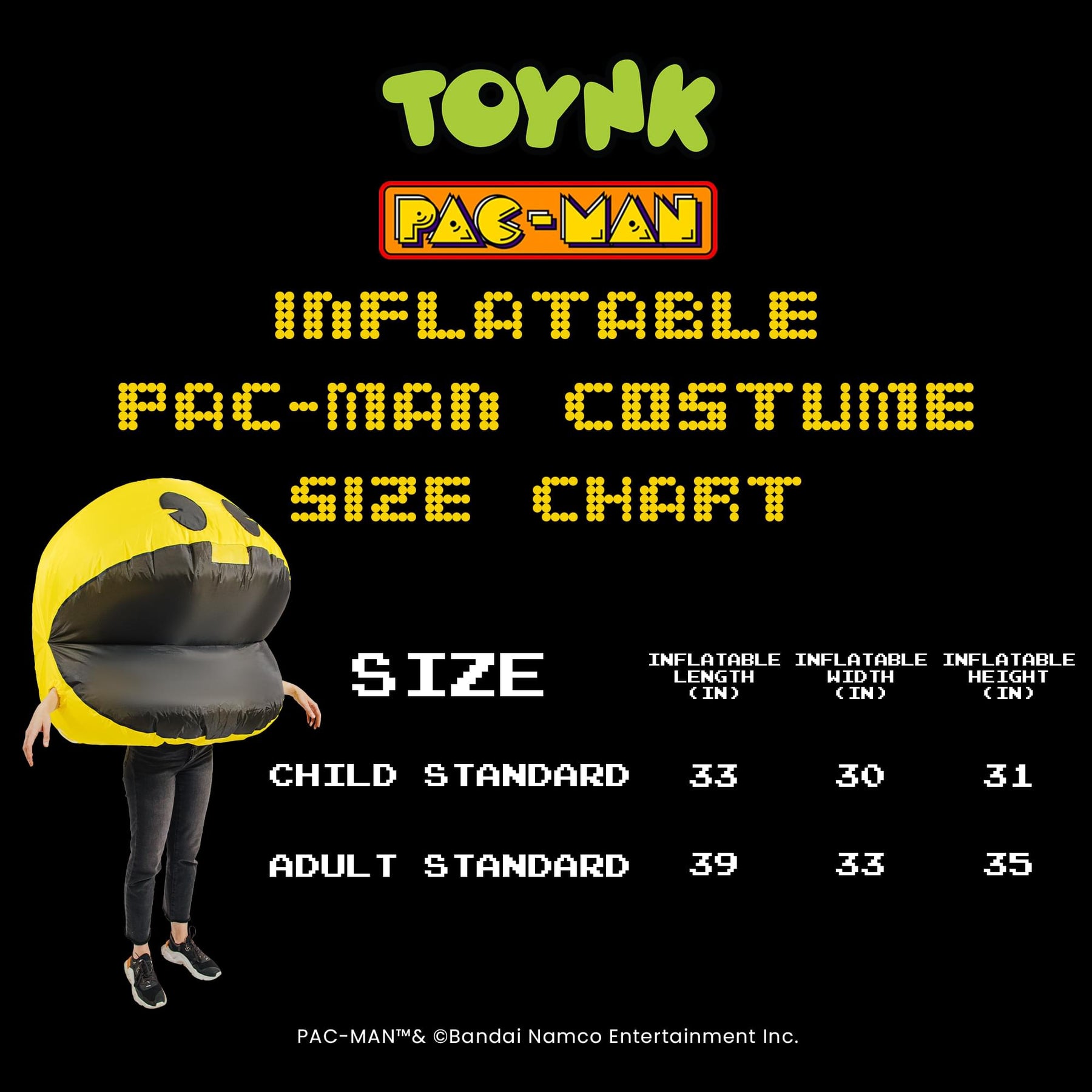 PAC-MAN Inflatable Child Costume | One Size Fits Most