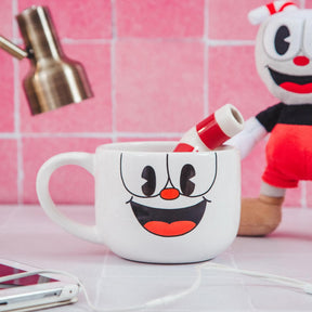 Cuphead & Mugman 24oz Ceramic Mug and Straw | Set of 2