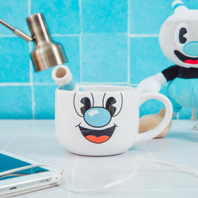 Cuphead & Mugman 24oz Ceramic Mug and Straw | Set of 2