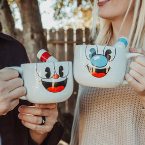 Cuphead & Mugman 24oz Ceramic Mug and Straw | Set of 2
