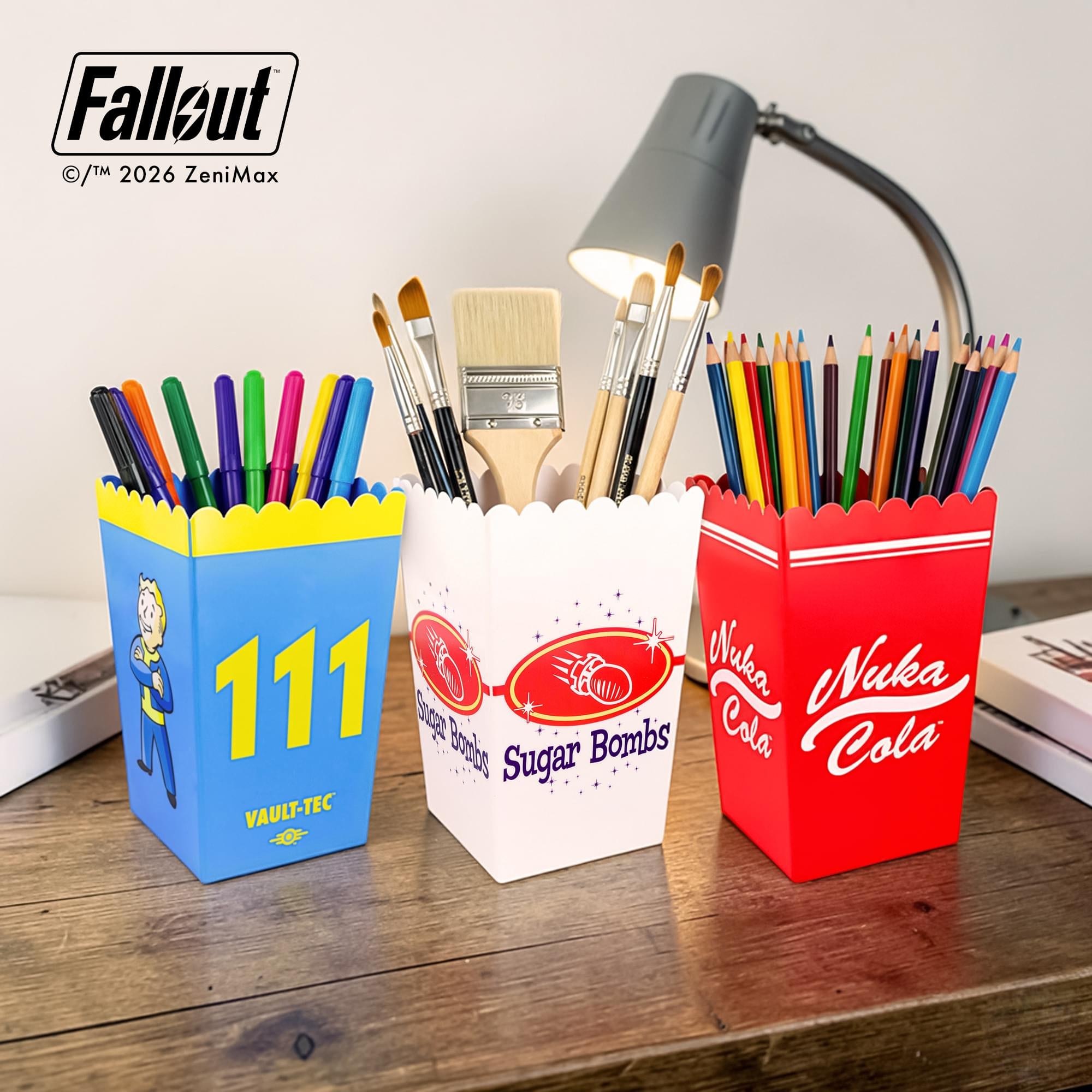 Fallout Popcorn Bucket Set of 3 | Nuka-Cola, Vault Boy, Sugar Bombs
