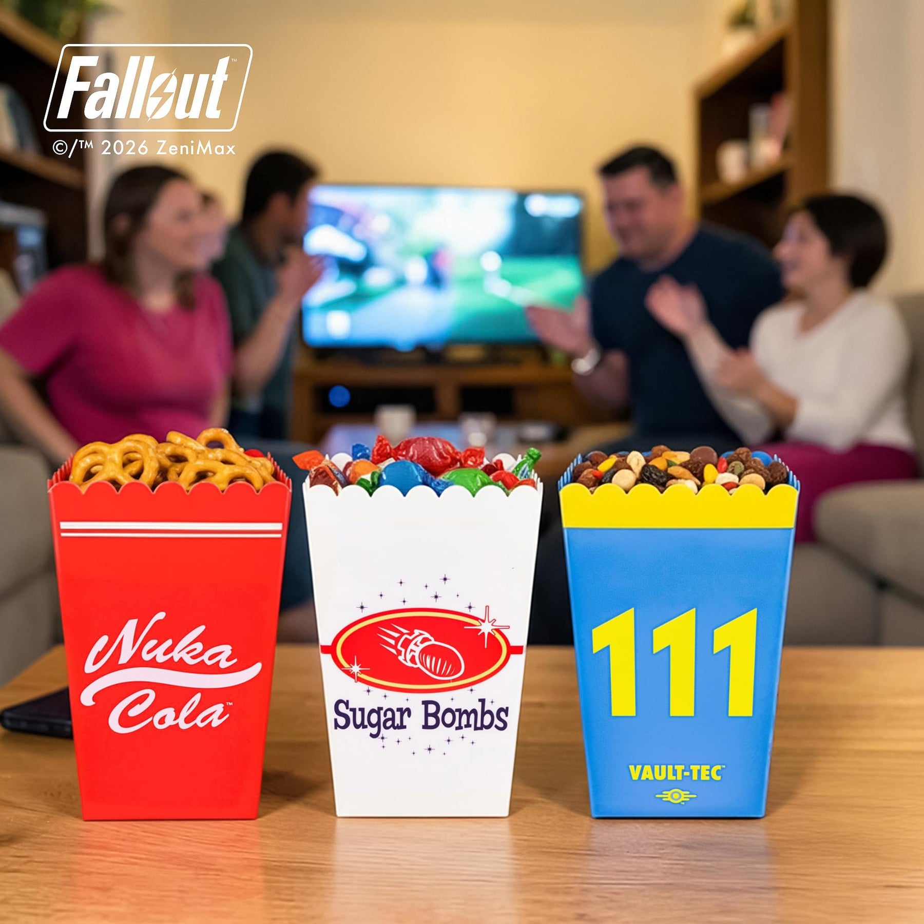 Fallout Popcorn Bucket Set of 3 | Nuka-Cola, Vault Boy, Sugar Bombs