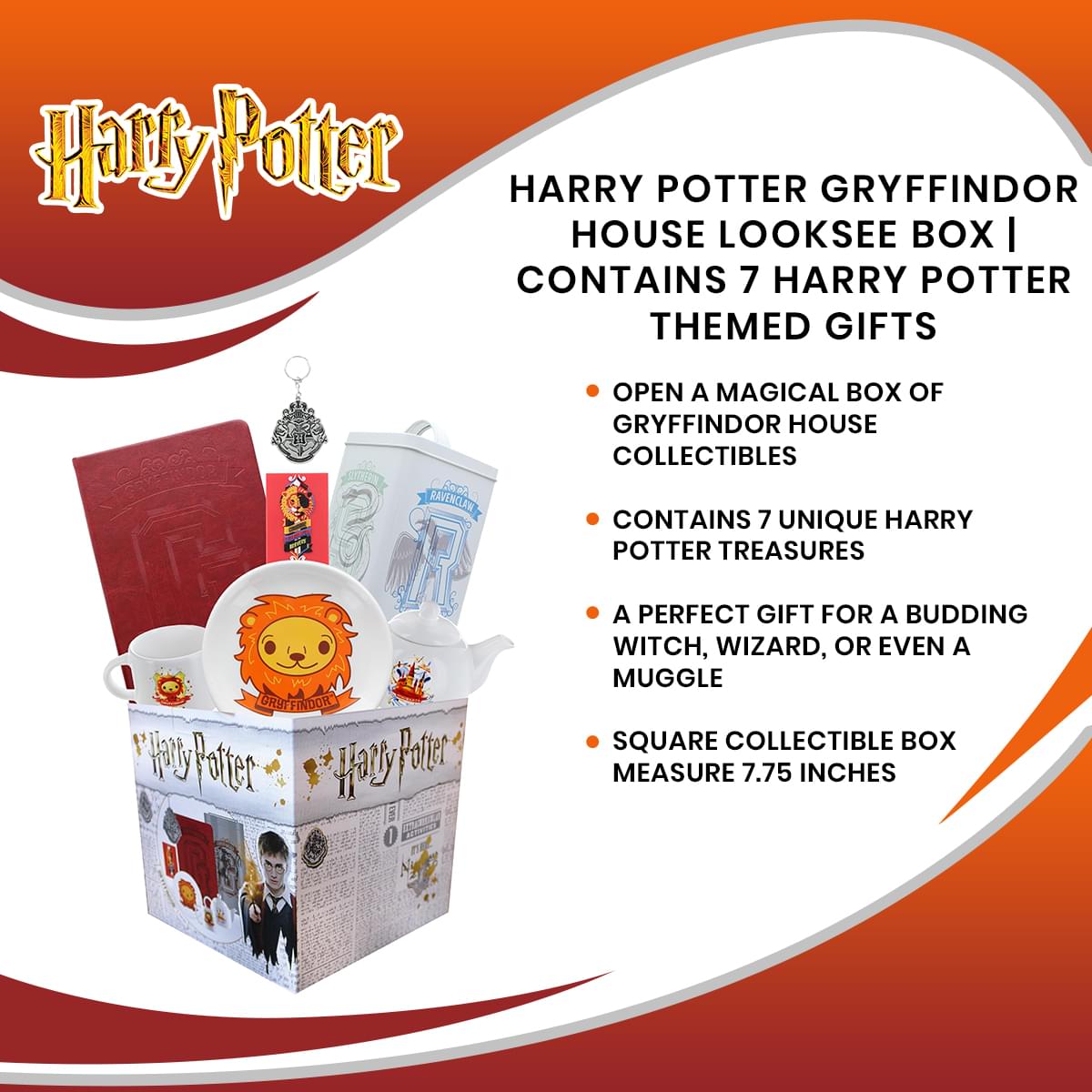 Harry Potter Gryffindor House LookSee Box | Contains 7 Harry Potter Themed Gifts