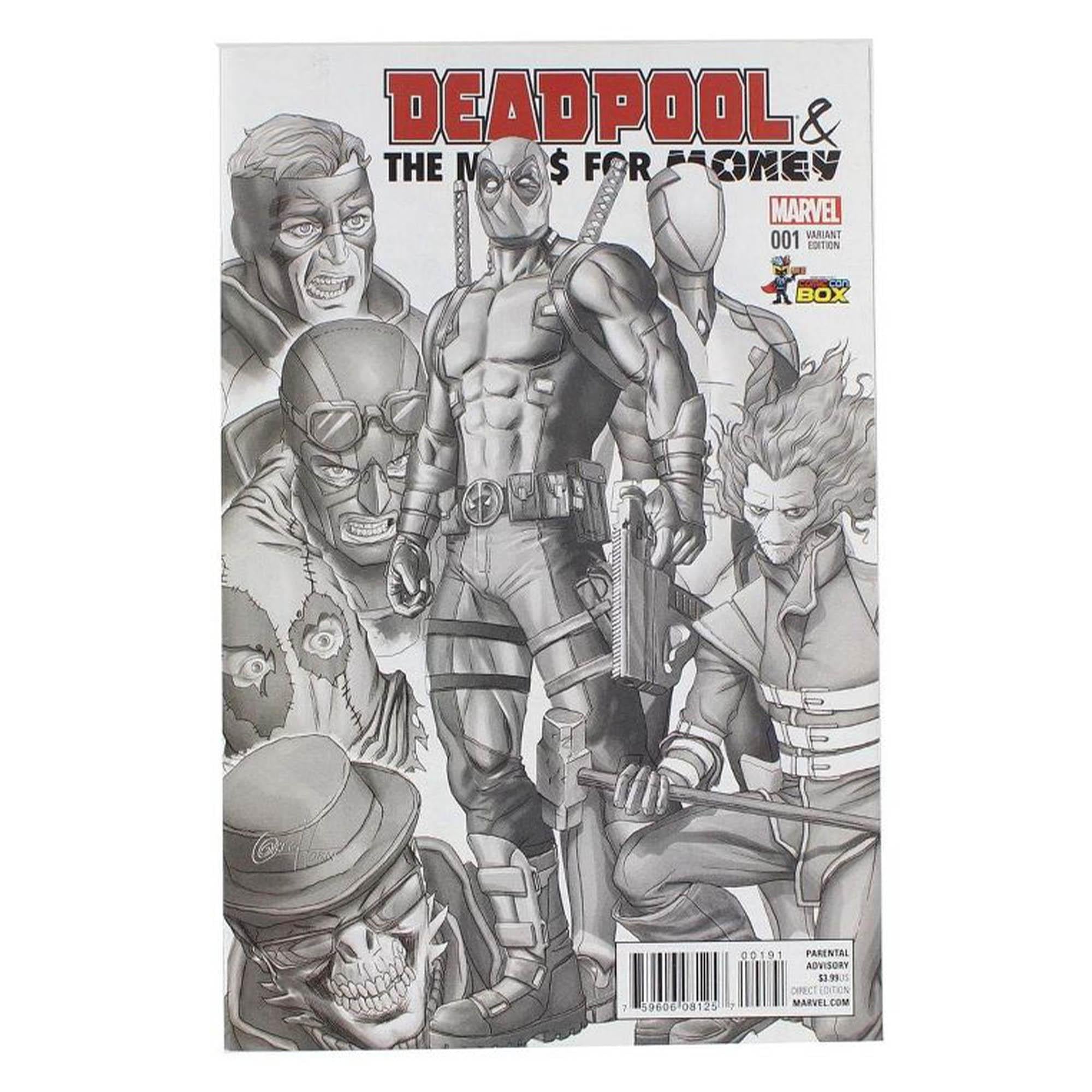 Marvel Deadpool Mercs for Money #001 Comic Con Box 2016 Exclusive B&W Cover
