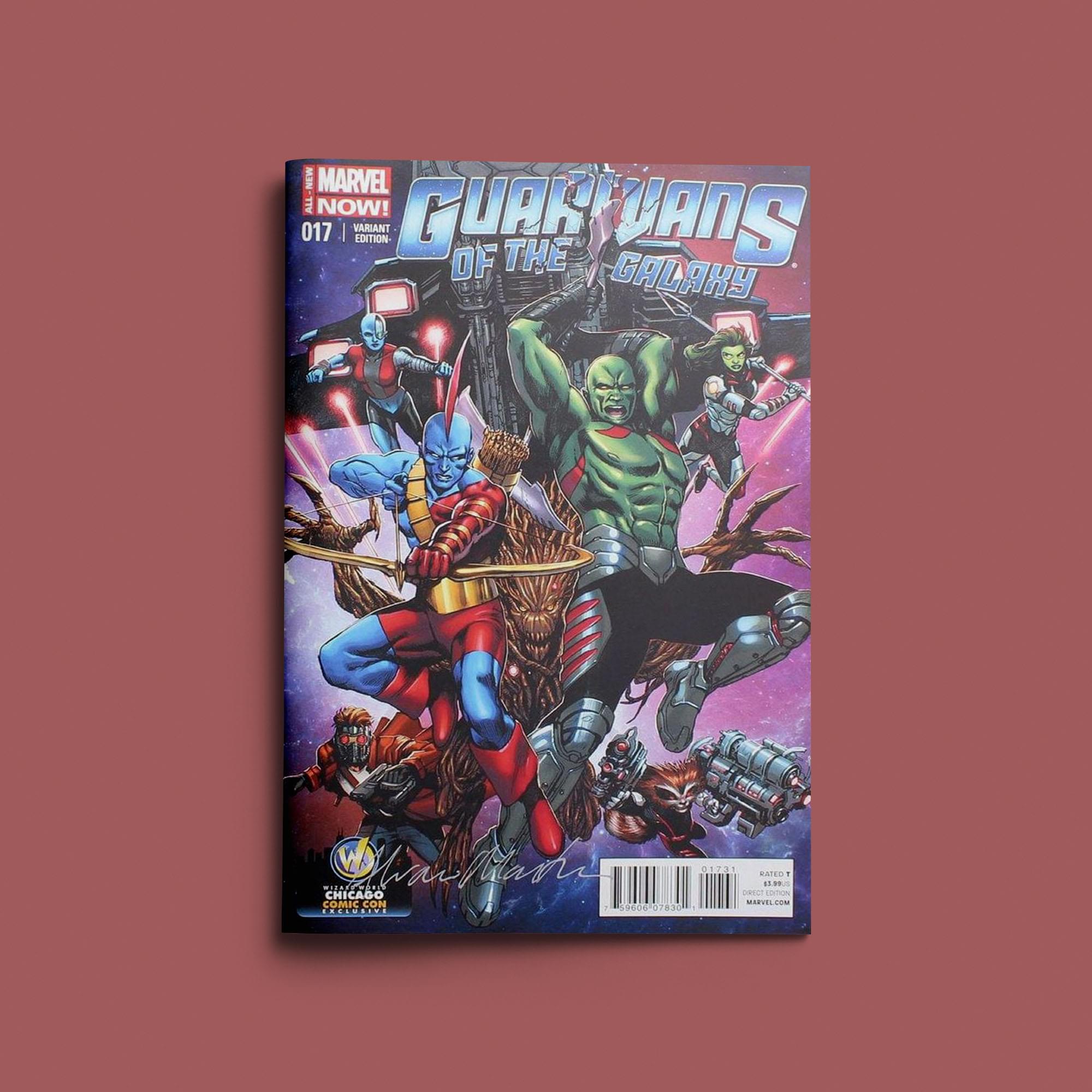 Marvel Comics Guardians of the Galaxy #17 | WW Chicago Color Cover | AUTOGRAPHED