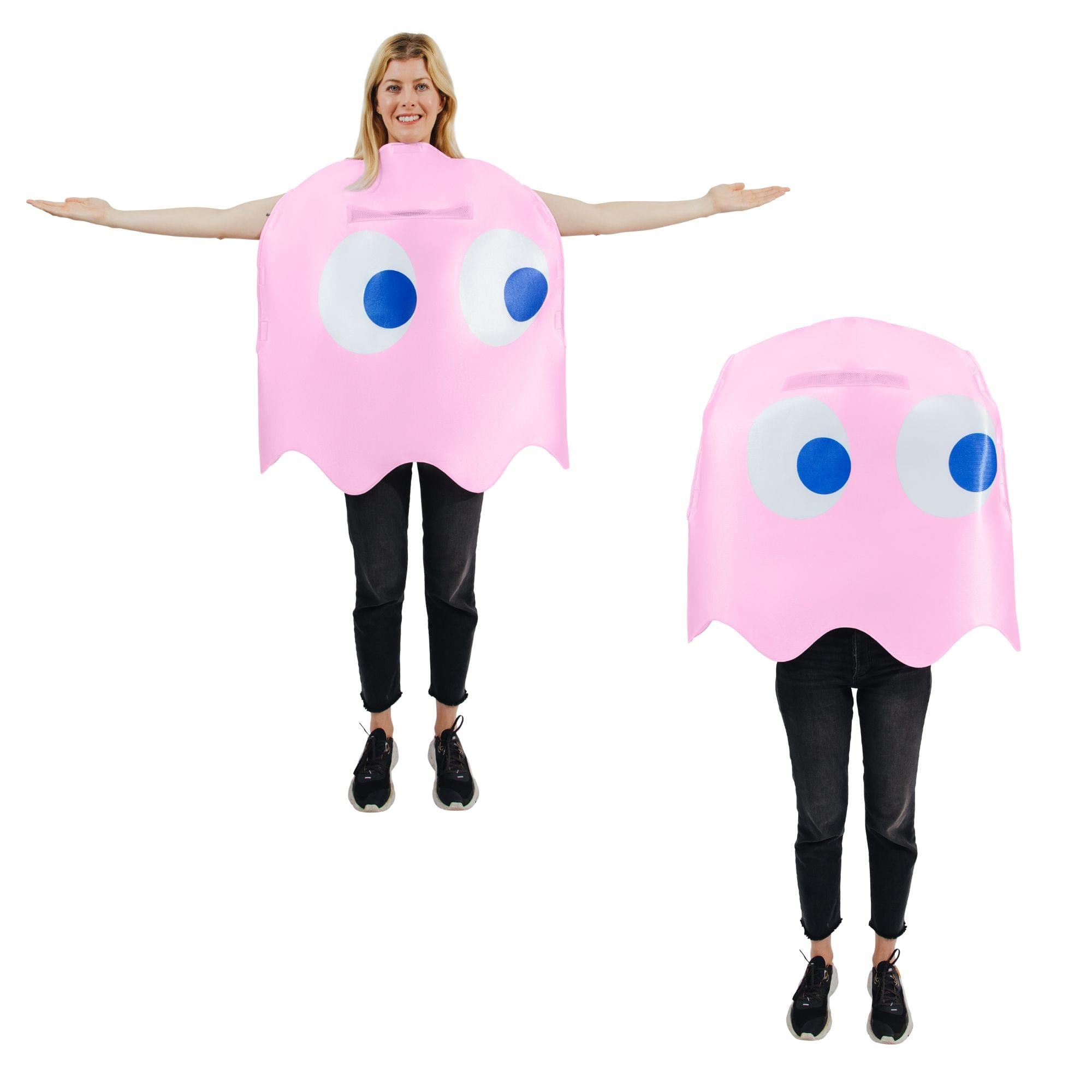 Pac-Man Pink Ghost Adult Costume | One Size Fits Most | Free Shipping