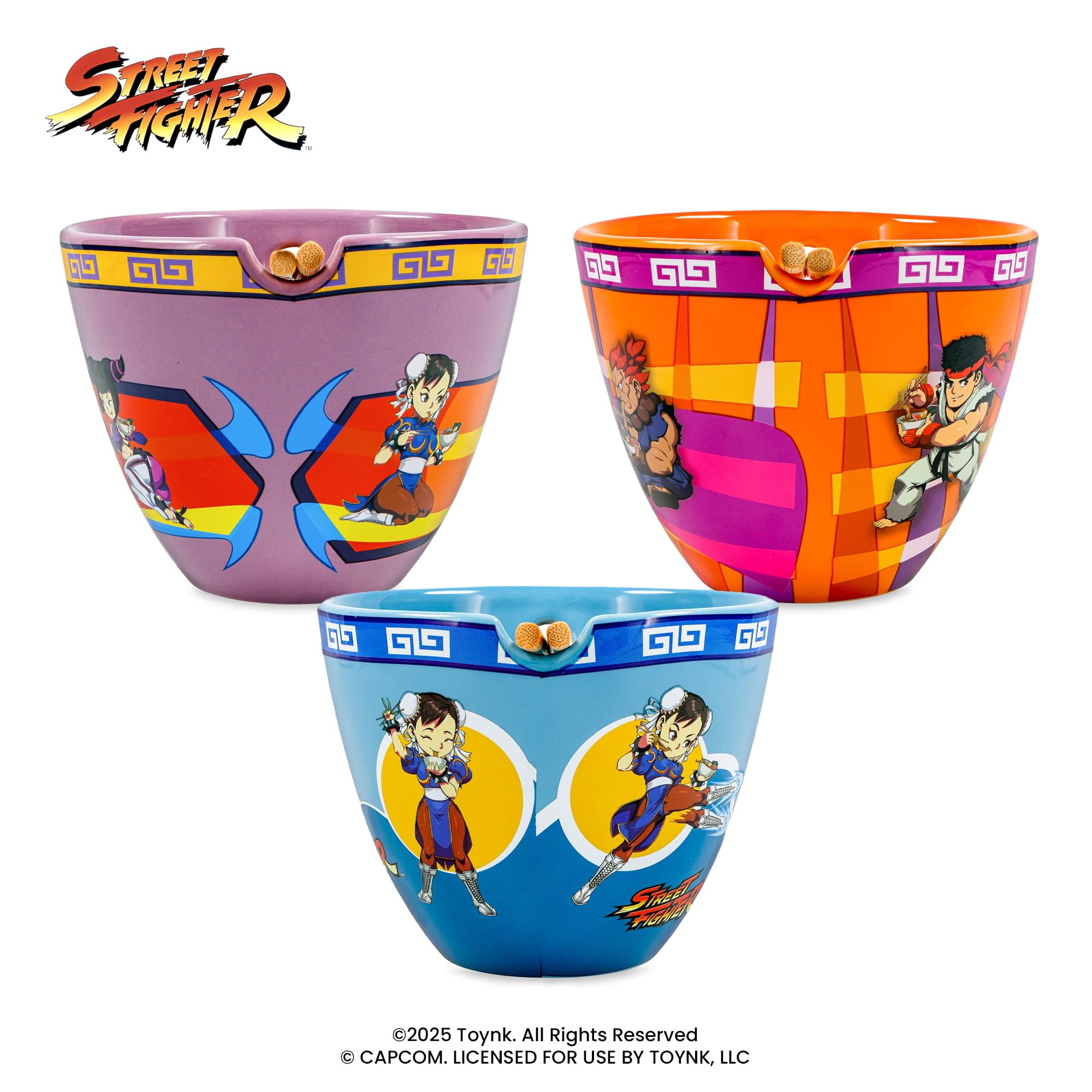 Street Fighter Ramen Bowl and Chopstick Set Of 3
