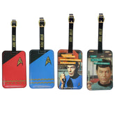 Star Trek Luggage Tag Gift Set: Spock, Dr. McCoy, Red Uniform, & Blue Uniform