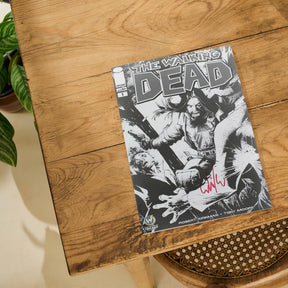 The Walking Dead #1 WW Chicago '13 Exclusive B&W Cover Signed By Whilce Portacio