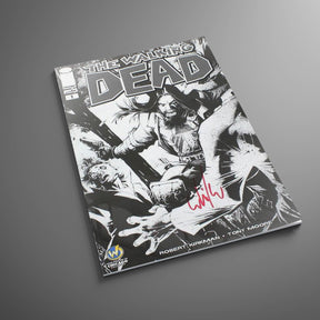 The Walking Dead #1 WW Chicago '13 Exclusive B&W Cover Signed By Whilce Portacio