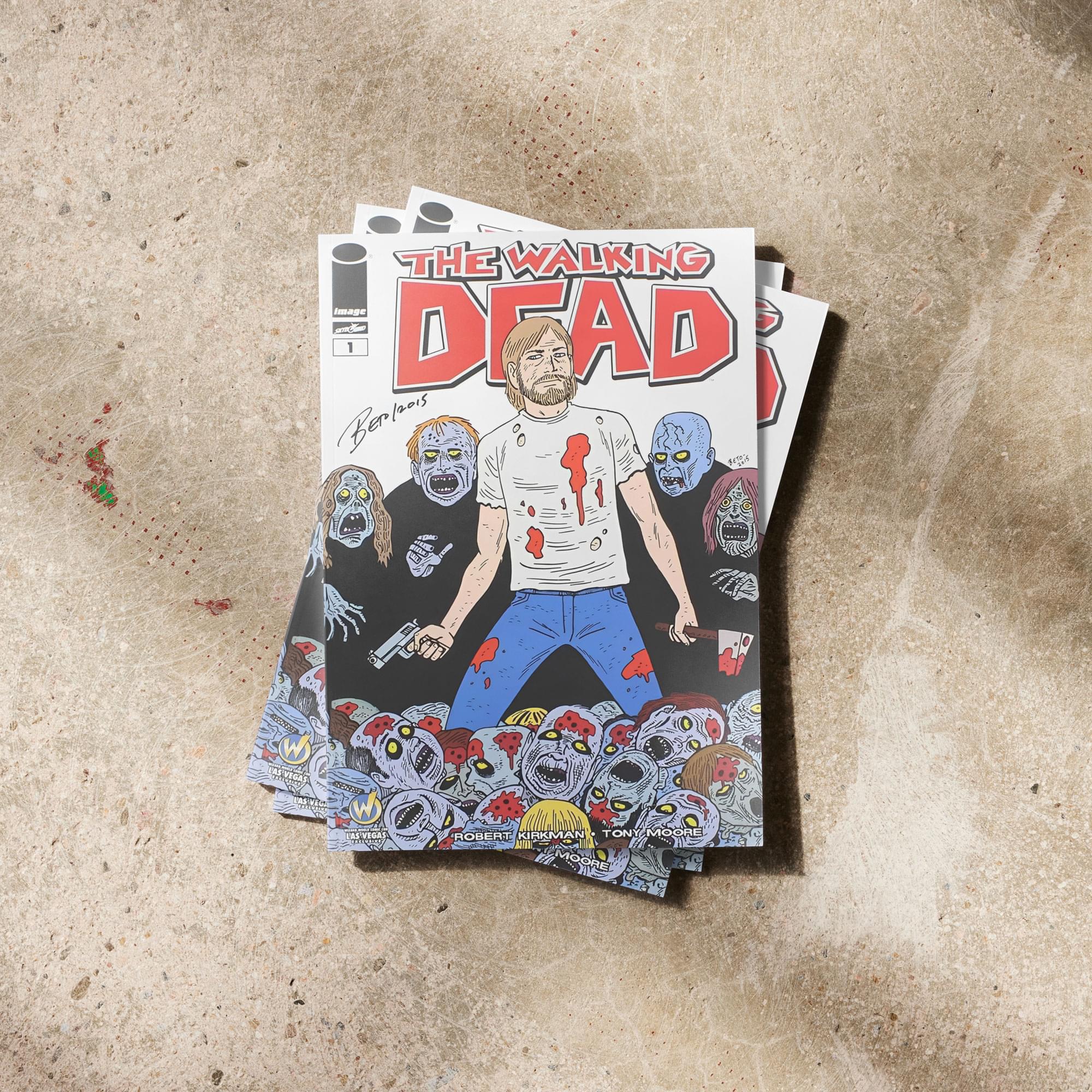 The Walking Dead #1 WW Vegas Exclusive Color Cover Signed By Gilbert Hernandez