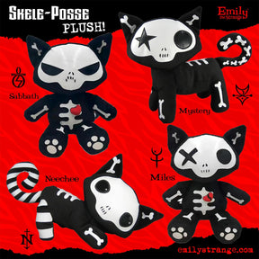 Emily the Strange 8 Inch Skele-Posse Plush | Sabbath