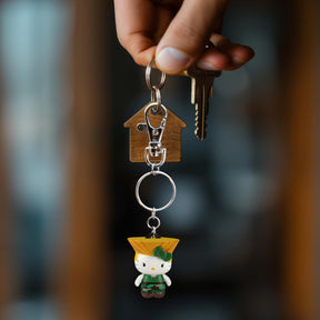 Street Fighter X Sanrio Mobile Key Chain Guile
