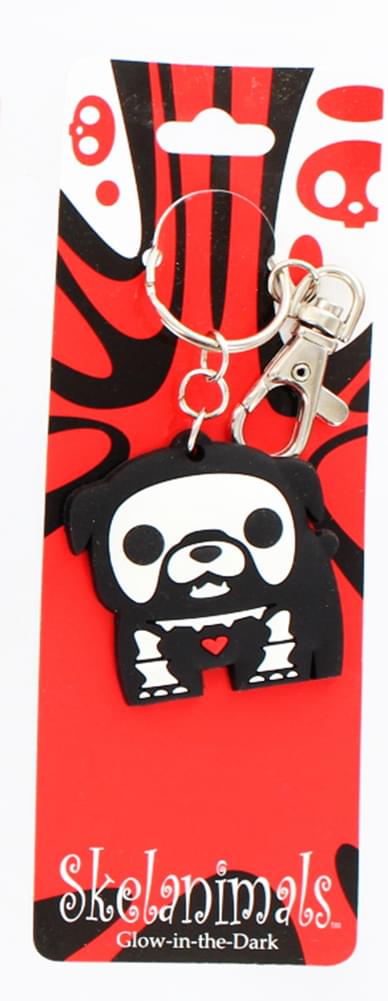 Skelanimals PVC Character Keychain: Max the Bulldog