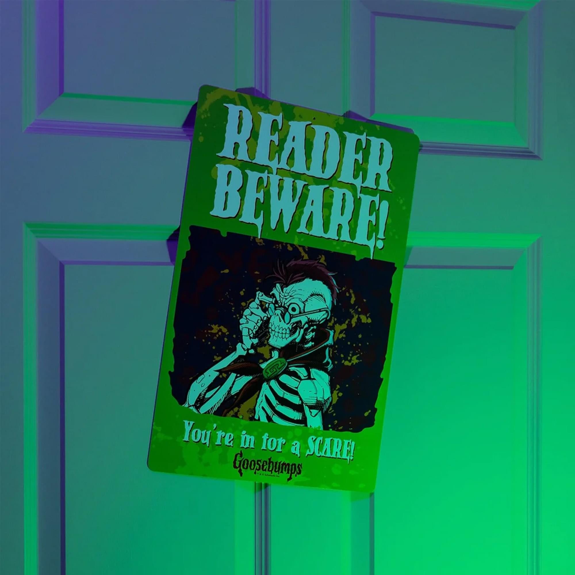Goosebumps Reader Beware Metal Sign