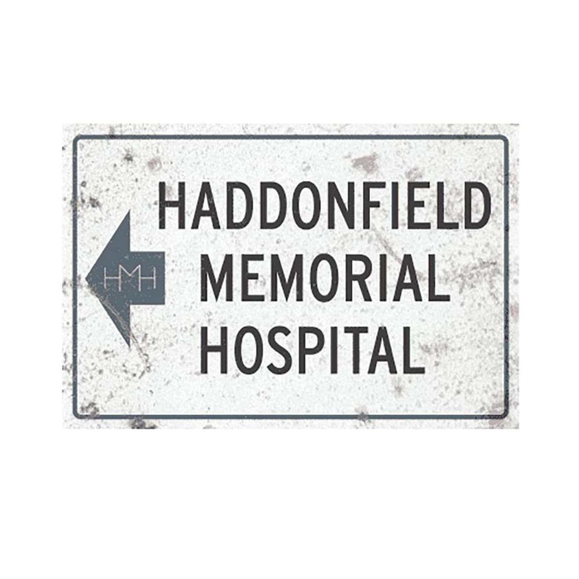Halloween II Haddonfield Memorial Hospital Metal Sign
