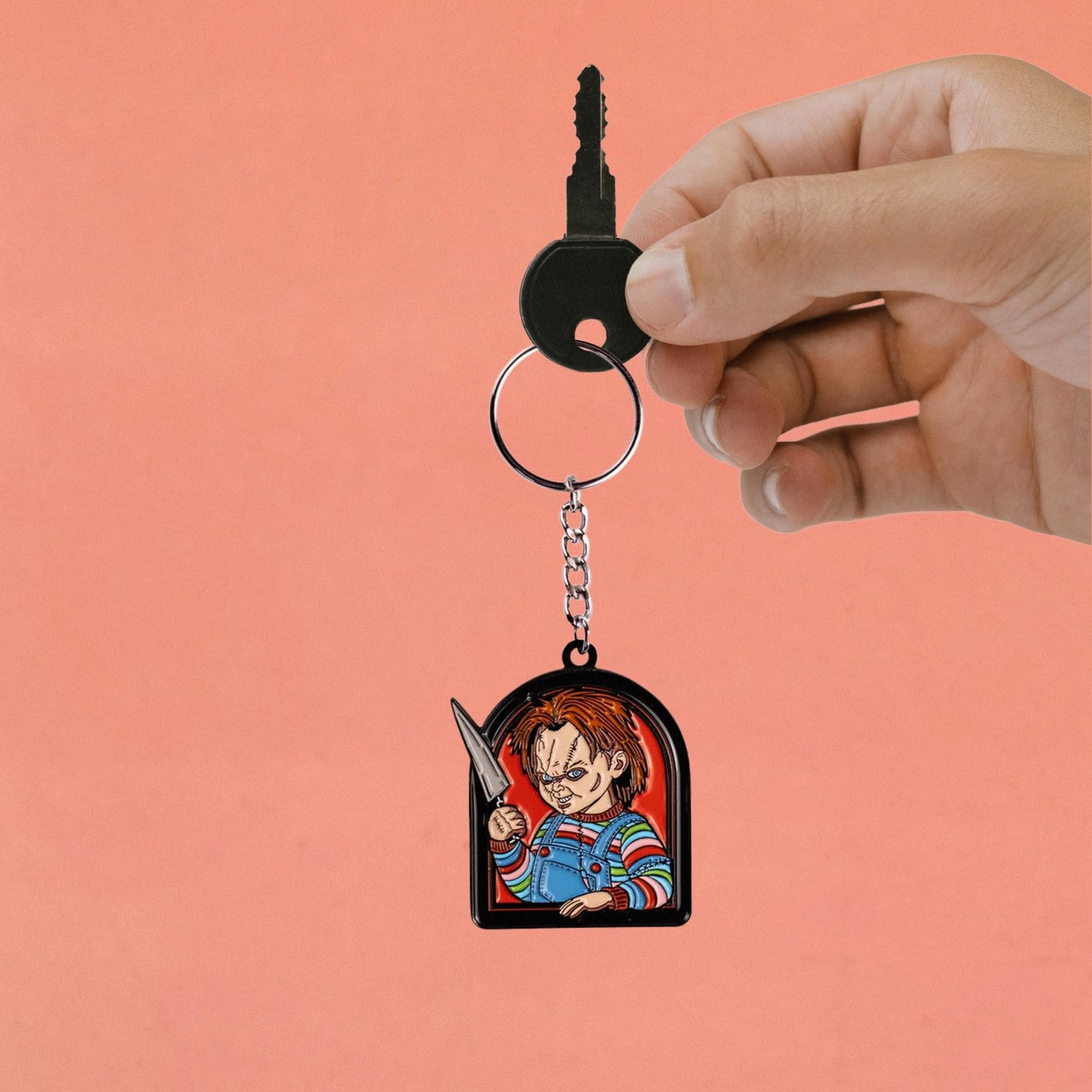 Child's Play Seed of Chucky Chucky Enamel Keychain