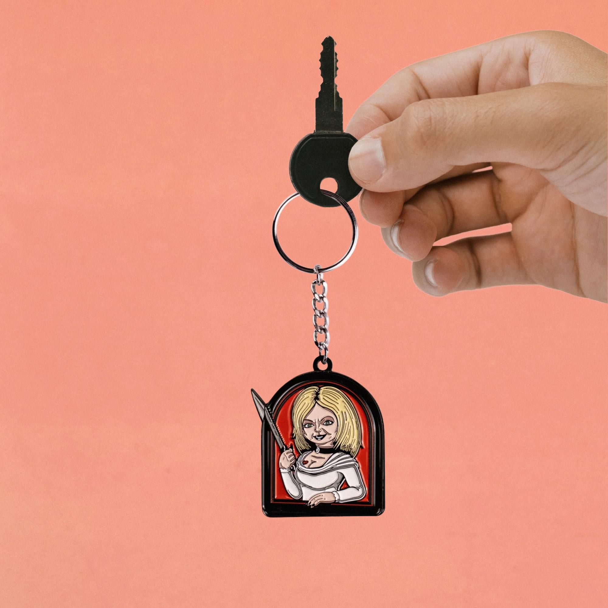 Child's Play Seed of Chucky Tiffany Enamel Keychain