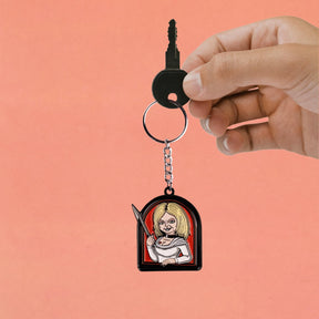 Child's Play Seed of Chucky Tiffany Enamel Keychain