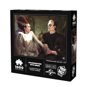 Universal Monsters Frankenstein with Bride 1000 Piece Jigsaw Puzzle