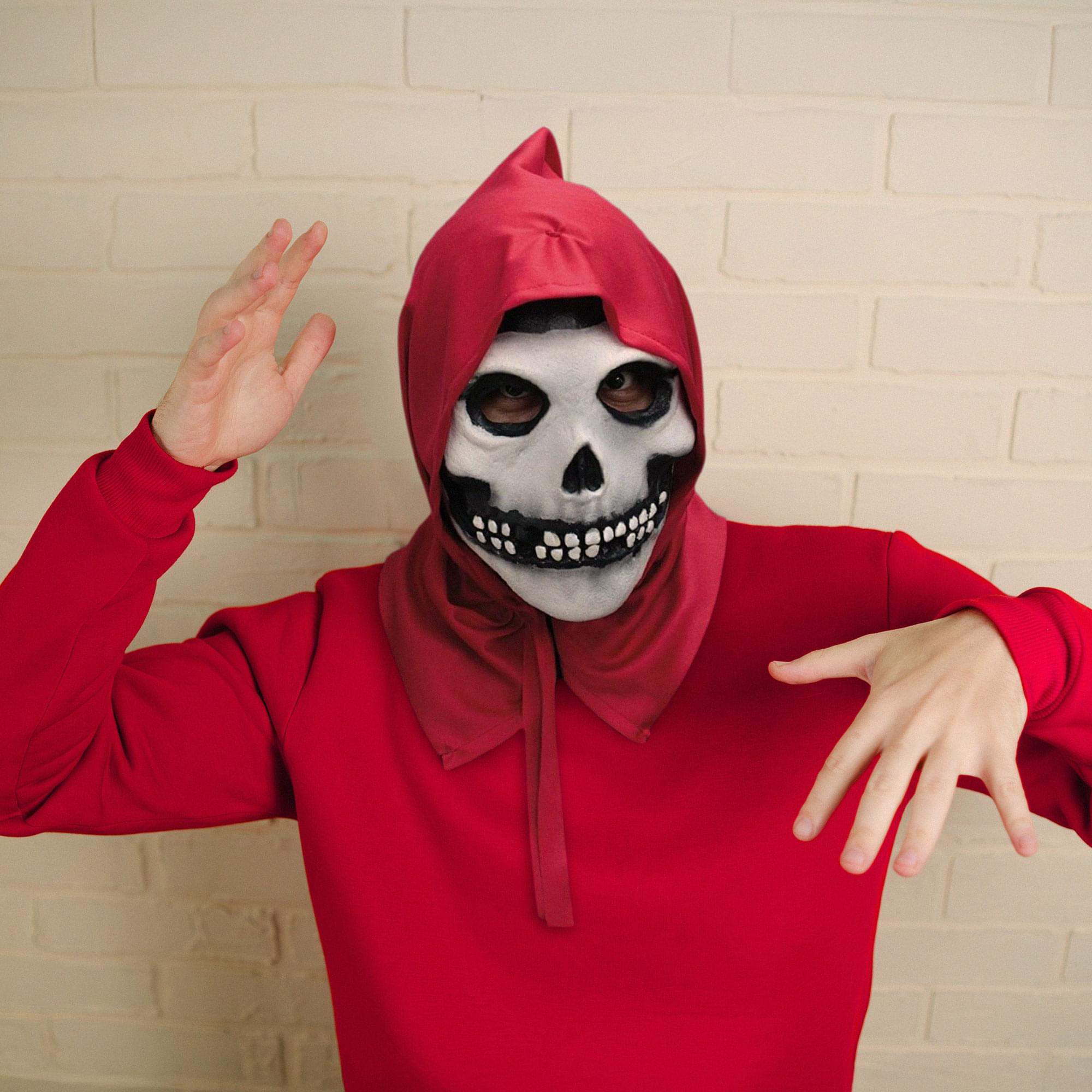 Misfits The Fiend Red Hood Full Head Mask Adult Costume Accessory