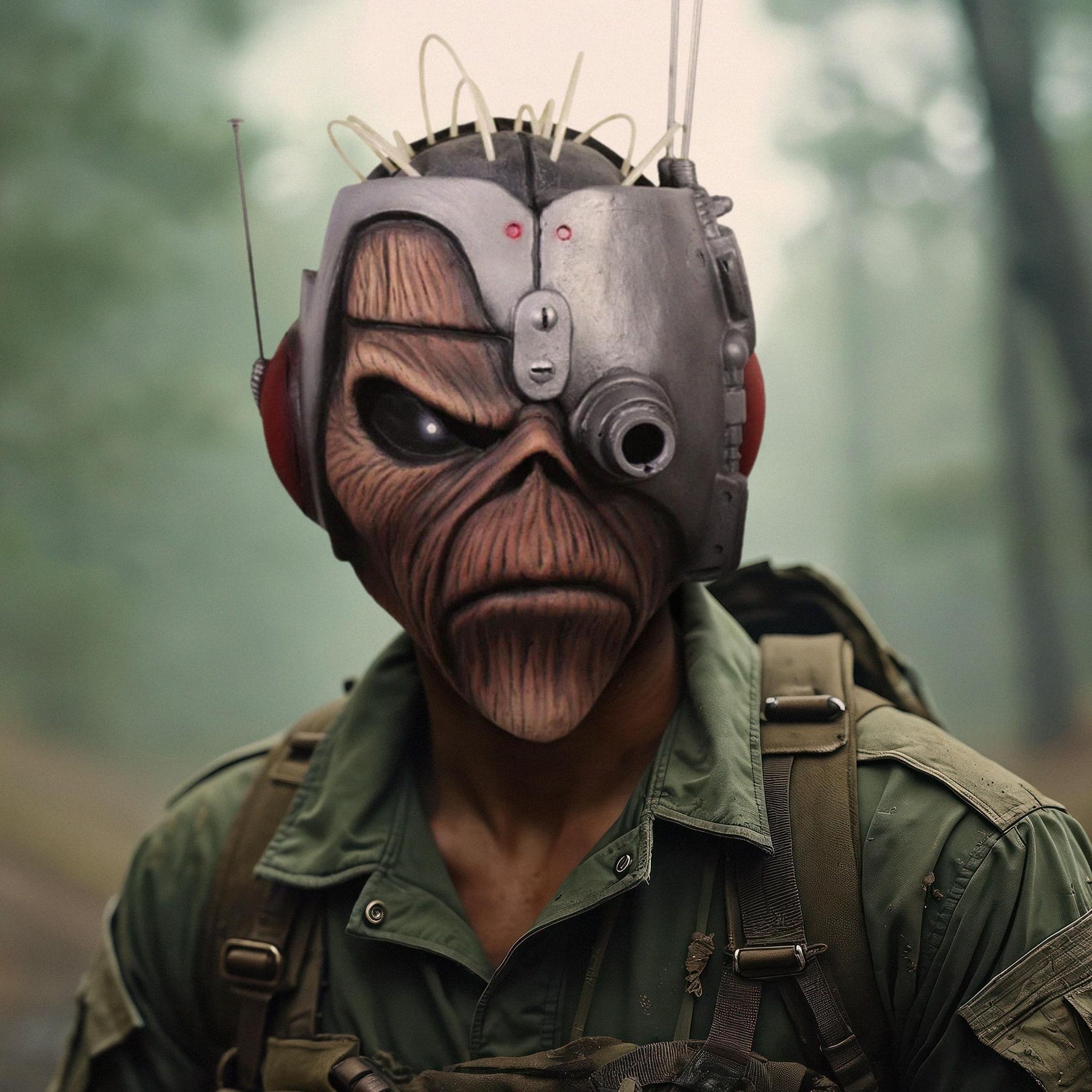 Iron Maiden Somewhere In Time Eddie Adult Latex Costume Mask