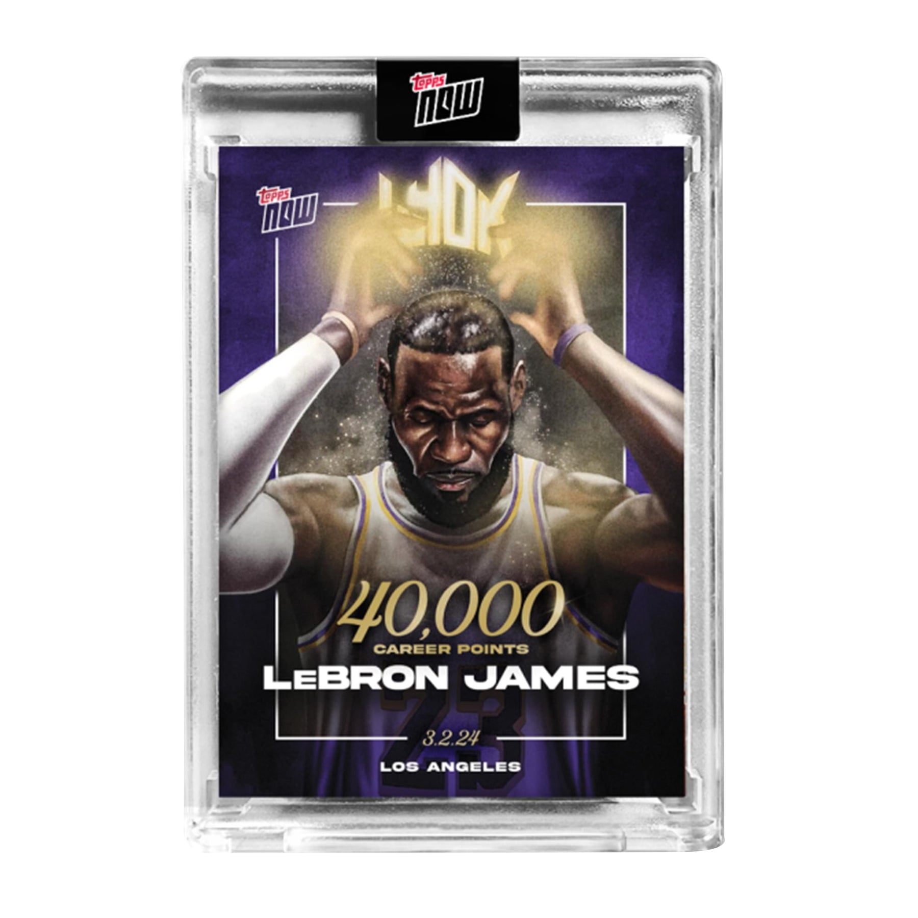 2023-24 TOPPS NOW Basketball Card | 40k Points LeBron James LJ-40K