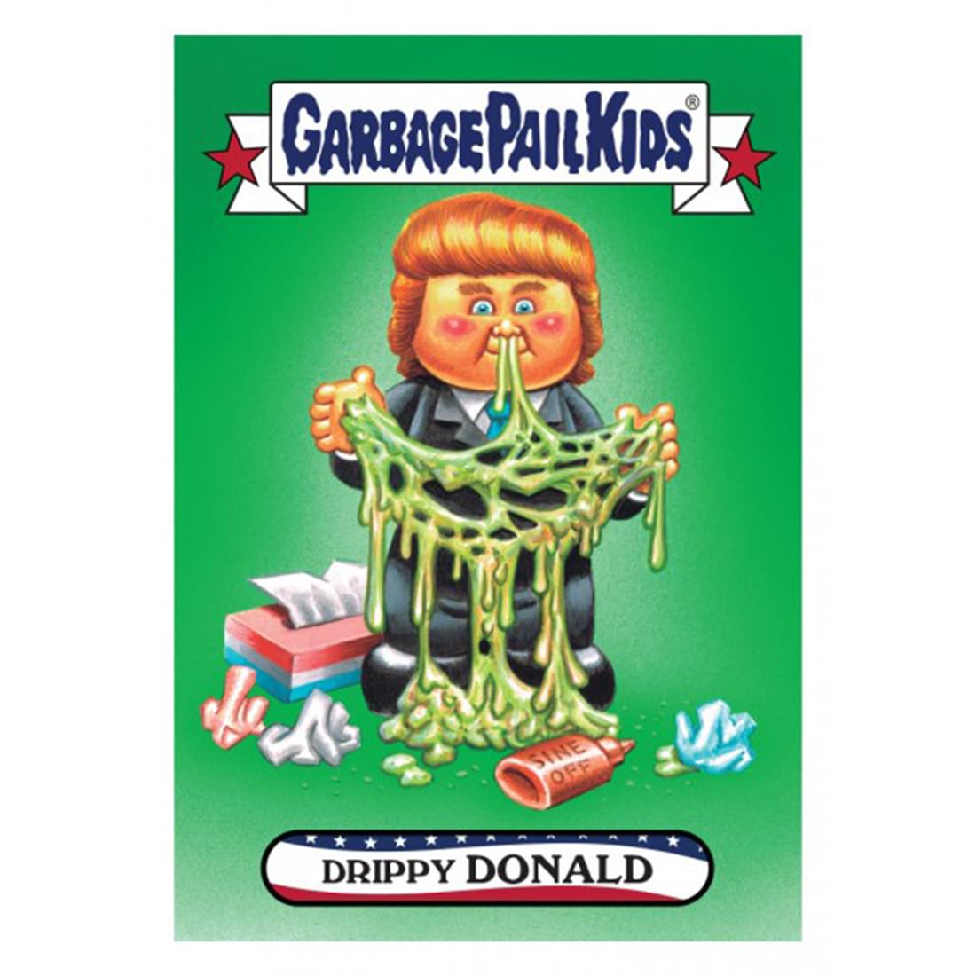 Garbage Pail Kids Disg-Race to the White House Drippy Donald #2
