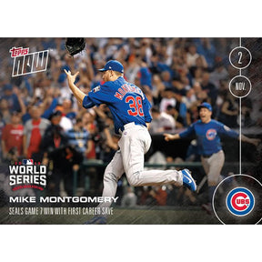 MLB Chicago Cubs Mike Montgomery #662 2016 Topps NOW Trading Card