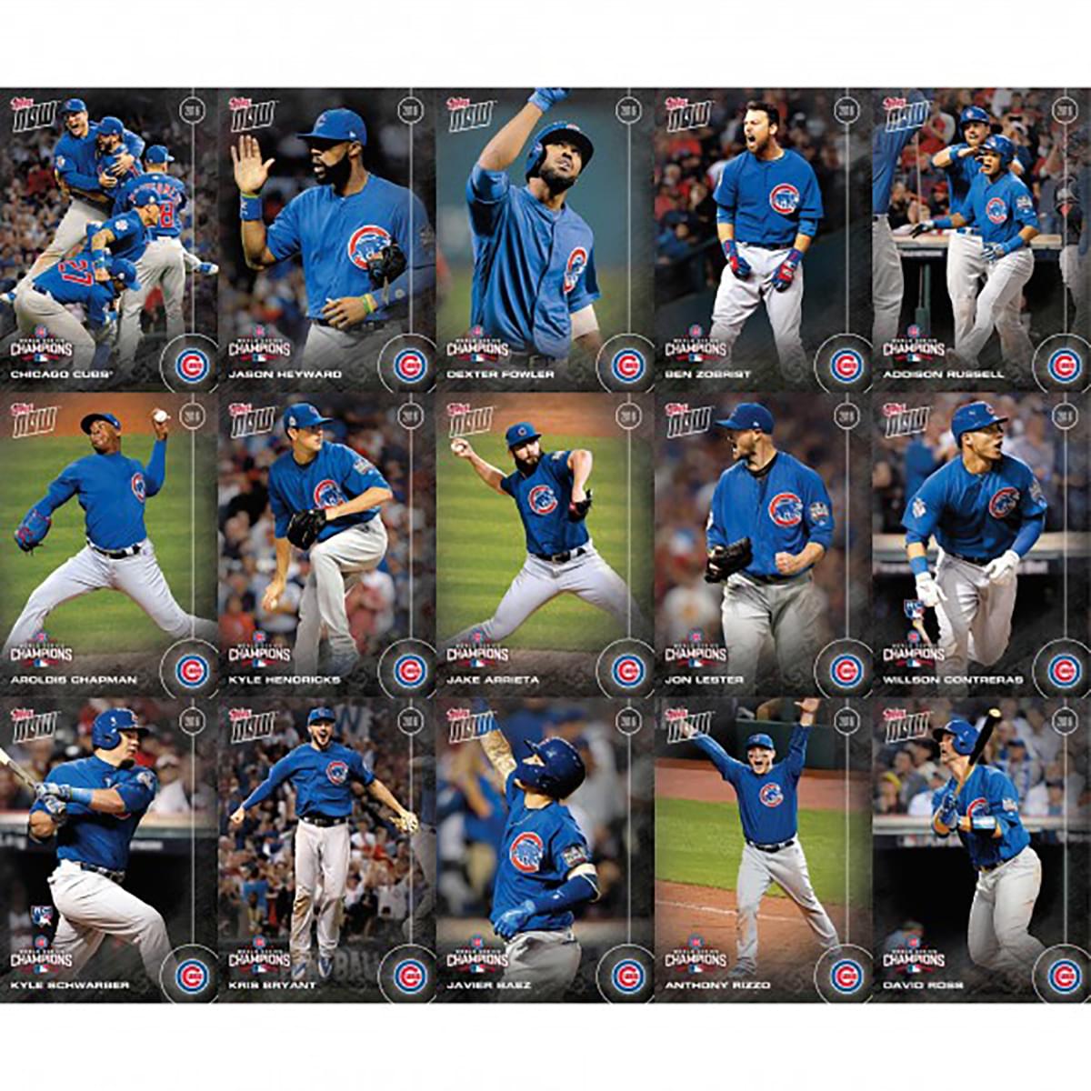MLB Chicago Cubs 2016 World Series Championship Topps Trading Card Set