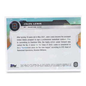 Overtime Elite 2021 TOPPS NOW Debut Card D-1 | Jalen Lewis
