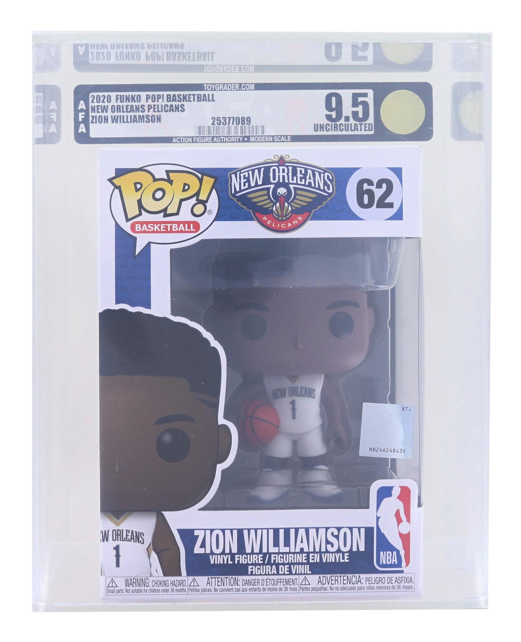New Orleans Pelicans NBA Funko POP | Zion Williamson| Graded AFA 9.5