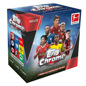 Bundesliga Soccer 2021/22 Topps Chrome Hobby Box Sapphire Edition | 8 Packs