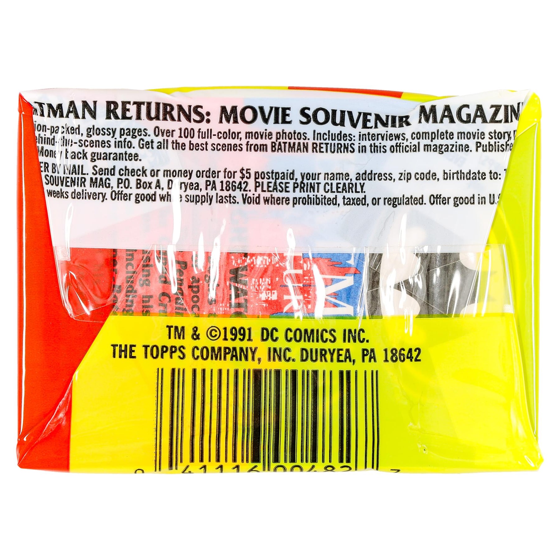 DC Batman Returns 1992 Topps Movie Photo Cards Sealed Pack | 9 Cards
