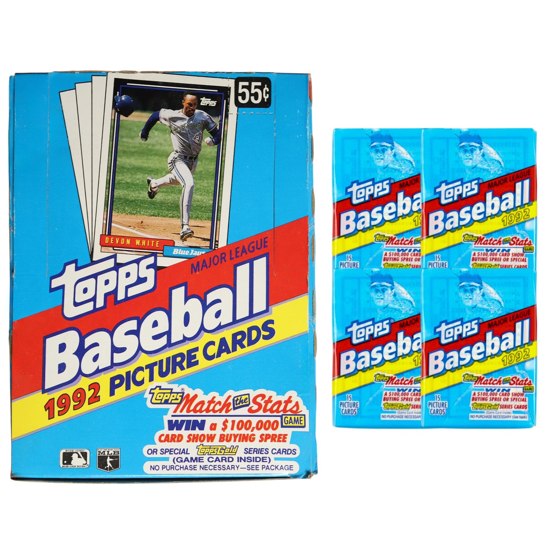 MLB 1992 Topps Baseball Picture Card Box From Sealed Case| 36 Packs