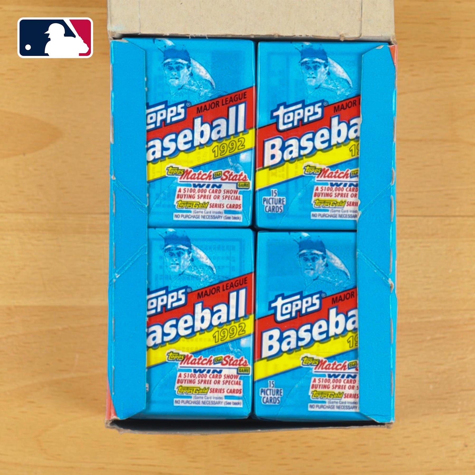 MLB 1992 Topps Baseball Picture Card Box From Sealed Case| 36 Packs