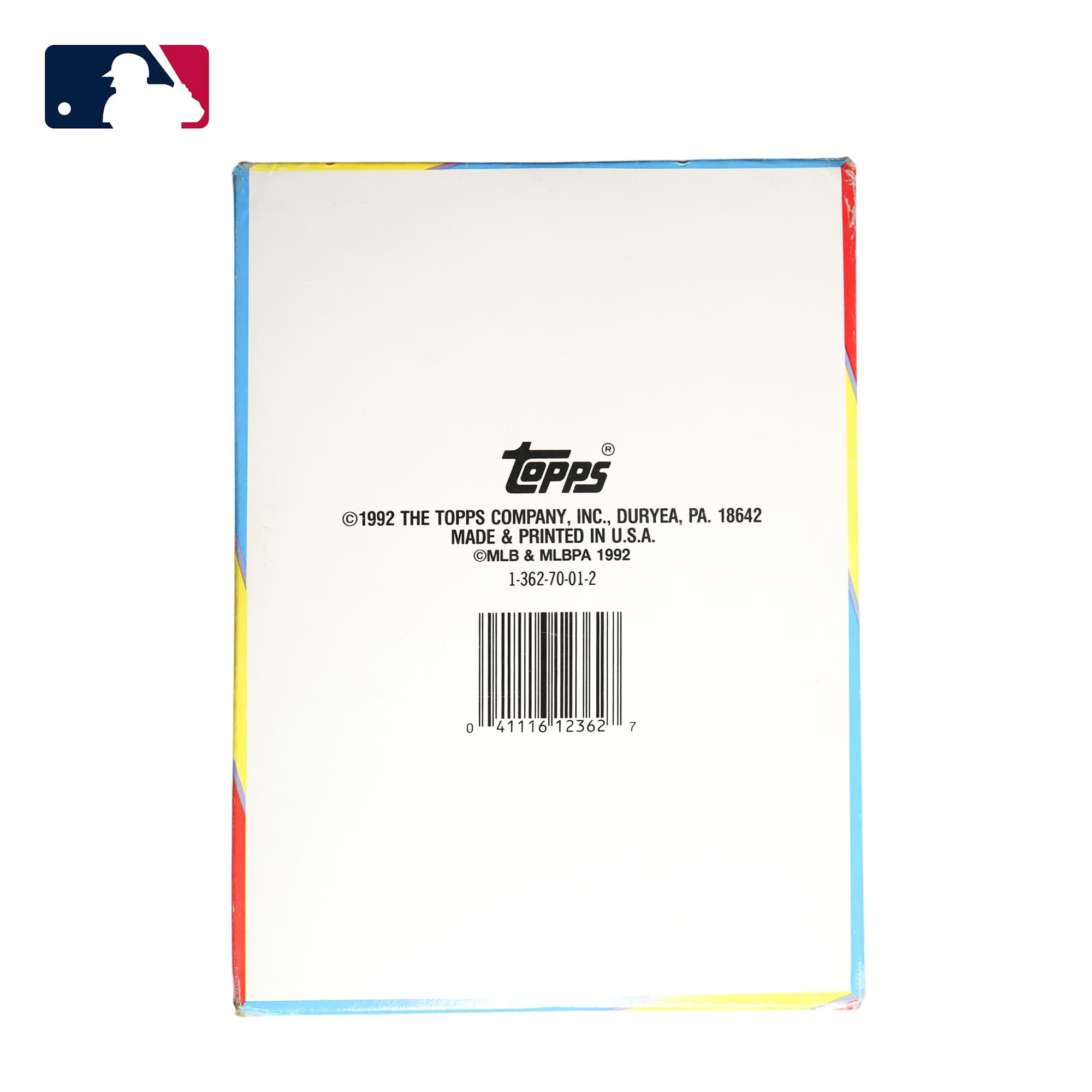 MLB 1992 Topps Baseball Picture Card Box From Sealed Case| 36 Packs