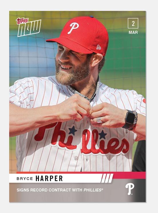 Philadelphia Phillies Bryce Harper MLB Topps NOW Card ST-3