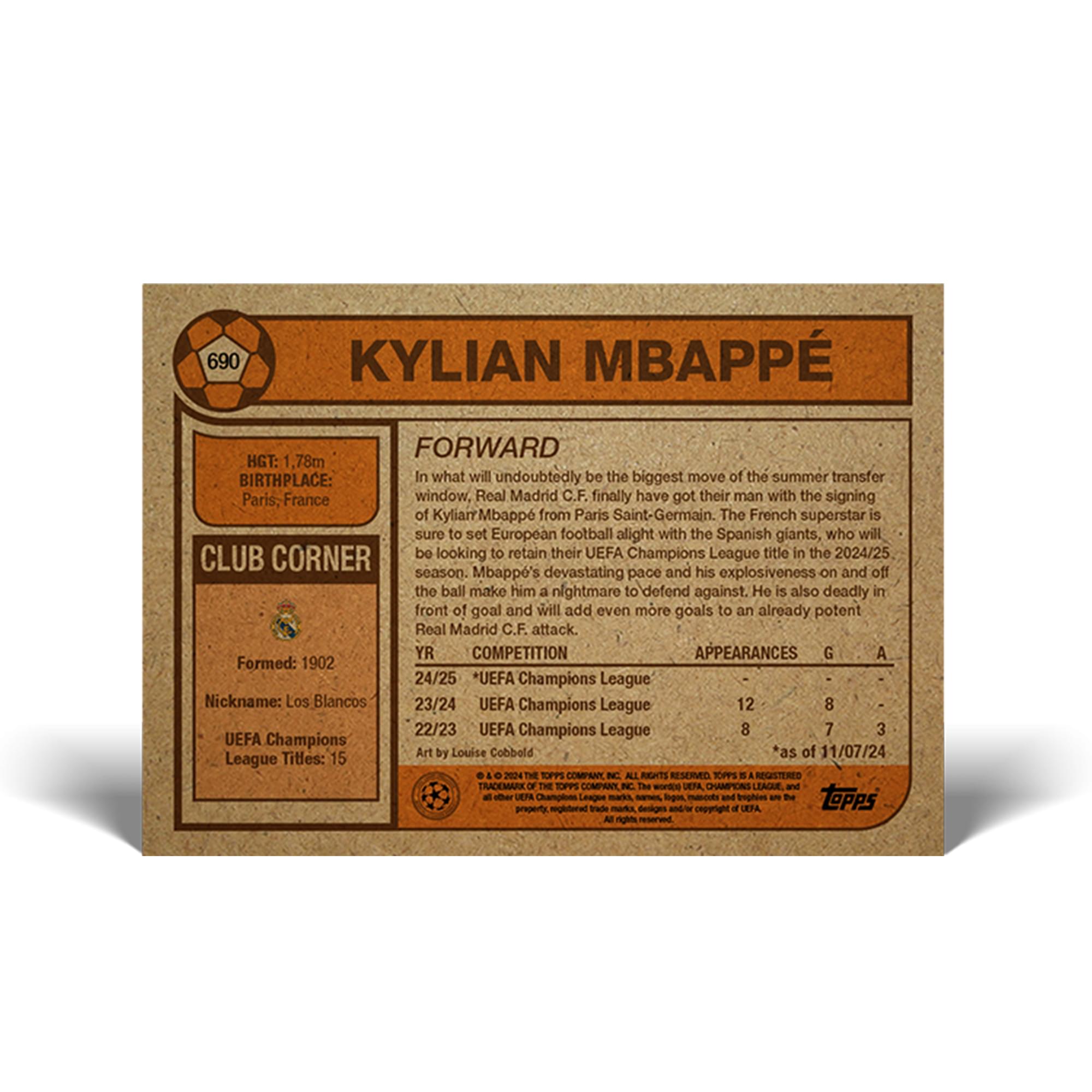UCC Topps Living Set Card #690 | Kylian Mbappe
