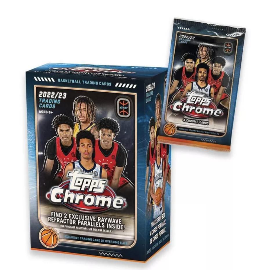 NBA 2022/23 Topps Chrome Overtime Elite Basketball Value Box | 7 Packs Per Box