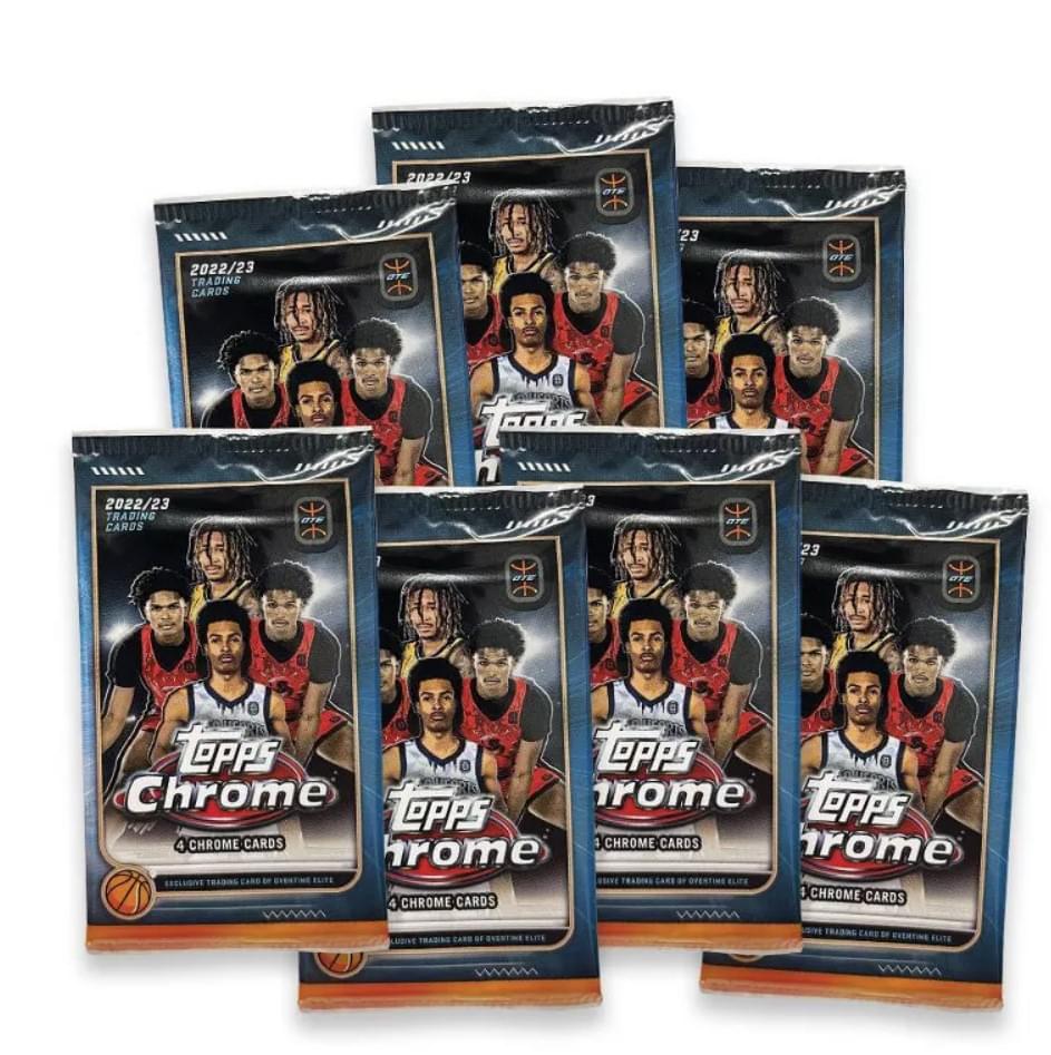 NBA 2022/23 Topps Chrome Overtime Elite Basketball Value Box | 7 Packs Per Box