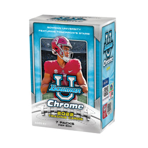 Bowman Chrome University Football 2022  Value Box | 7 Packs Per Box