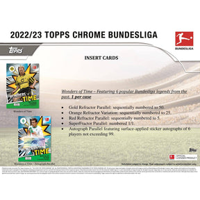 Bundesliga Soccer 2022/23 Topps Chrome Hobby Box | 20 Packs