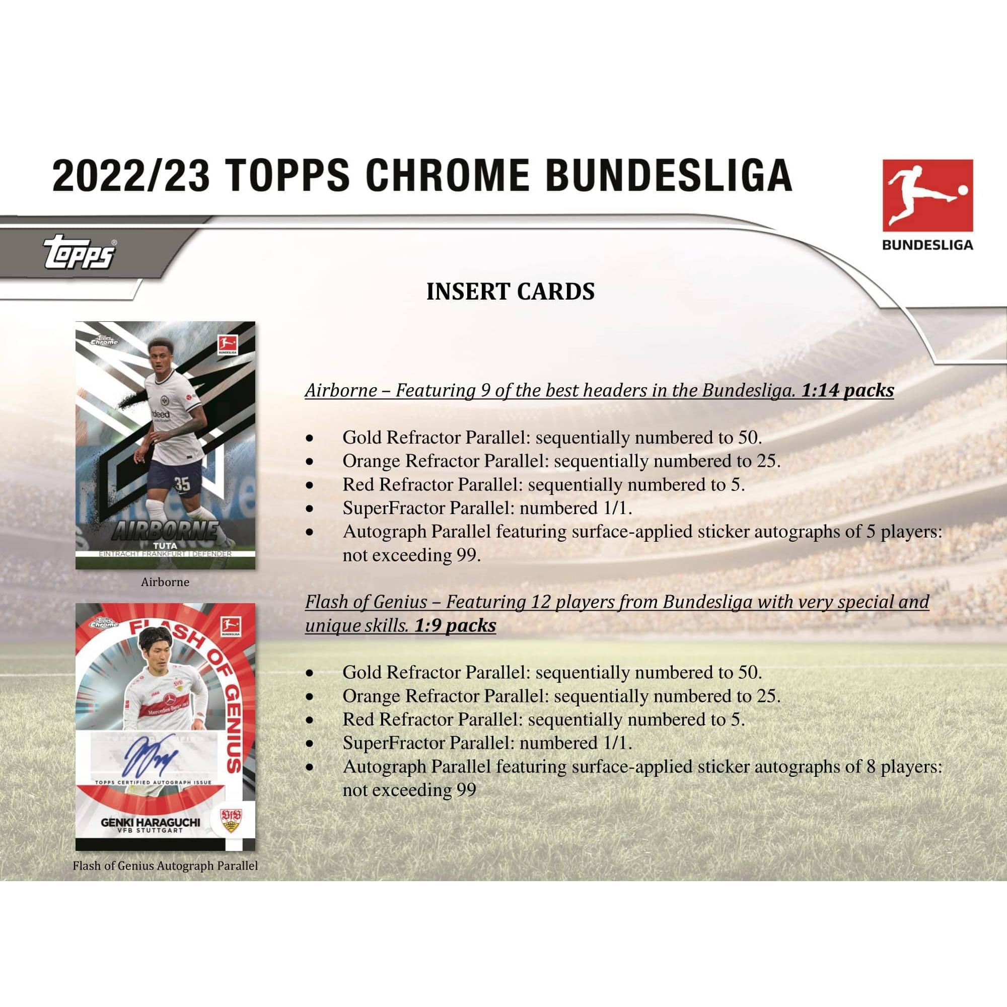 Bundesliga Soccer 2022/23 Topps Chrome Hobby Box | 20 Packs