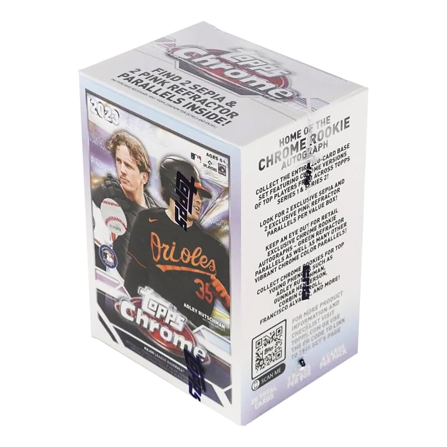 MLB 2023 Topps Chrome Baseball Value Box | 8 Packs Per Box