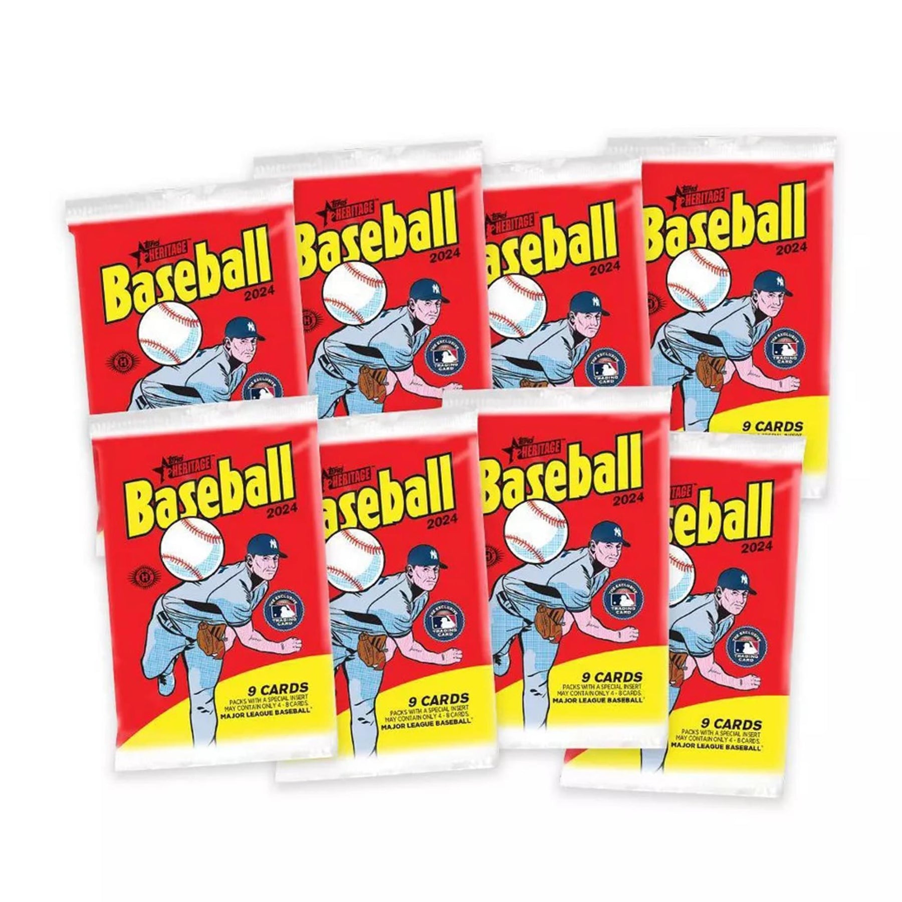 MLB 2024 Topps Heritage Baseball Value Box | 8 Packs