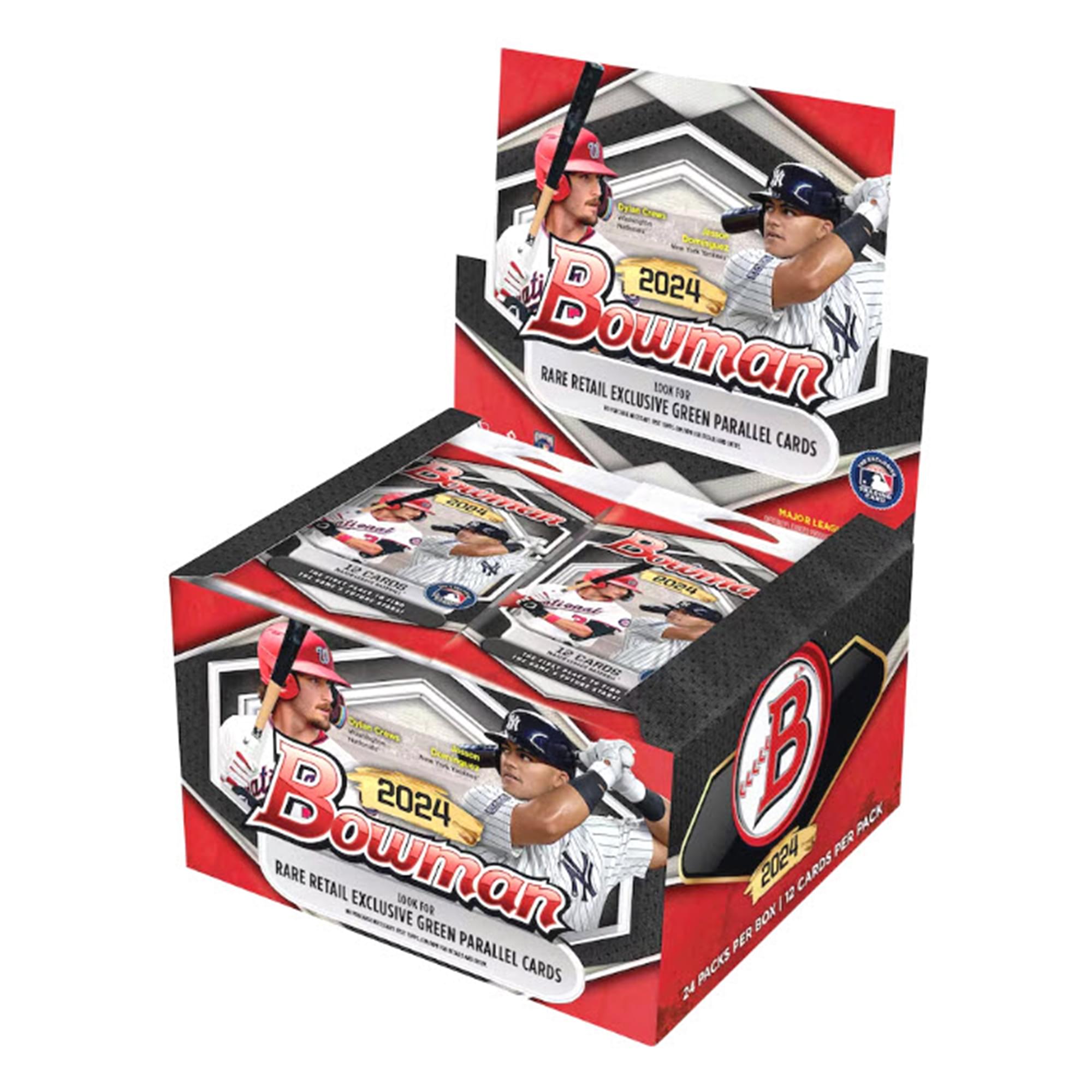 Mlb 24/box Rear MLB 2024 Bowman Baseball Display Box | 24 Packs | Free Shipping